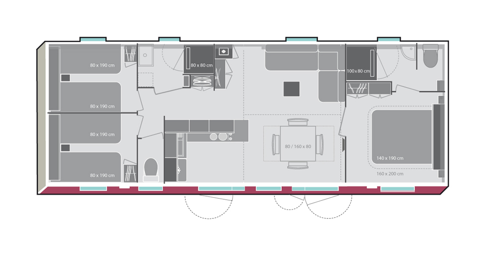 Plan de mobil-home VIP
