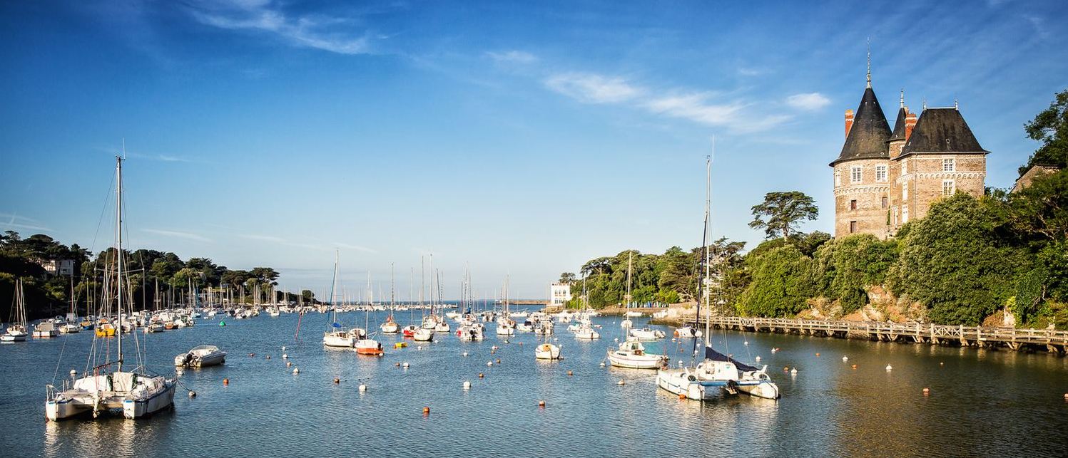 Vue sur le port et le château de Pornic