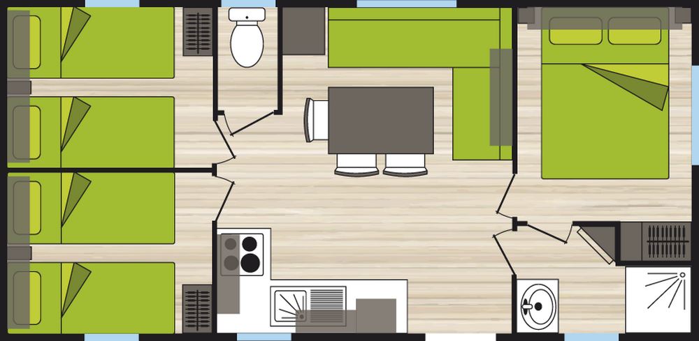 Plan mobil home 6/8 places confort
