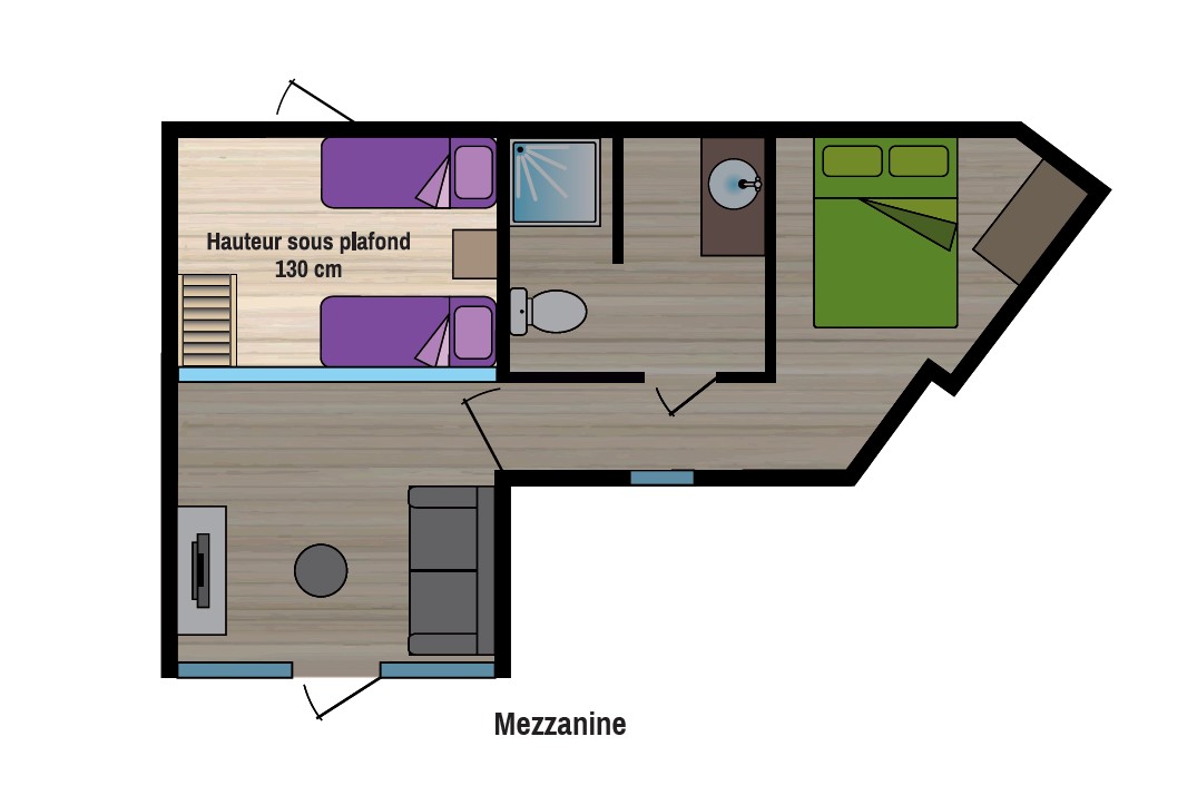 Plan gîte B étage