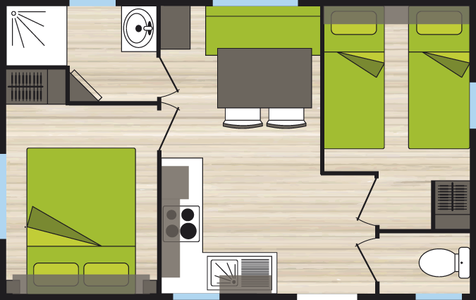 Plan de Cottage 24 m² en gamme Eco
