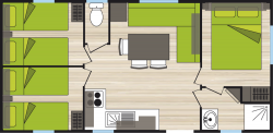 Cottage 6 places 3 chambres plan {PNG}