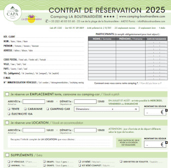 Contrat de réservation